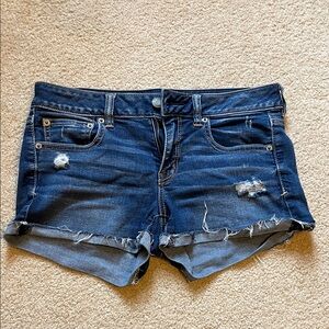 American Eagle Super Stretch Denim Distressed Short Shorts